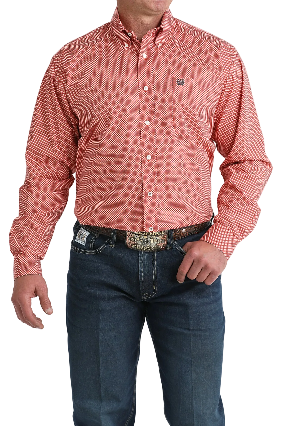 CINCH MEN'S PRINT SHIRT - RED