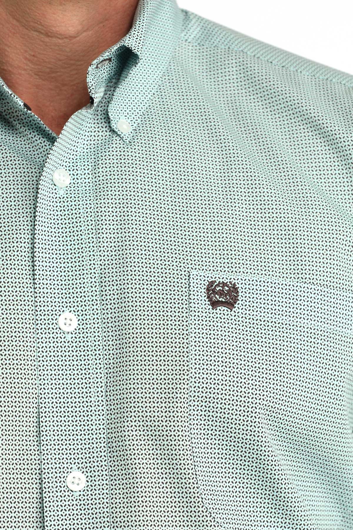 CINCH MENS LONG SLEEVE PRINT SHIRT - BLUE