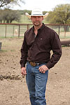 CINCH MENS LONG SLEEVE SOLID SHIRT - BROWN