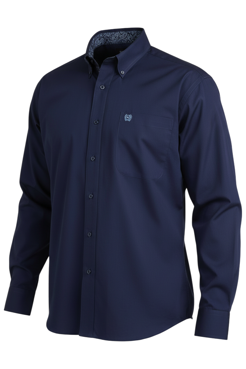 CINCH MENS LONG SLEEVE SOLID - BLUE