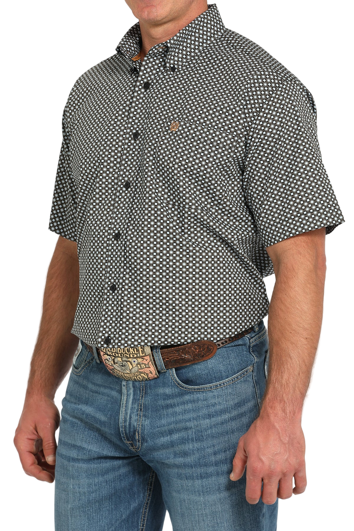 CINCH MEN'S PRINT SHIRT - BLACK