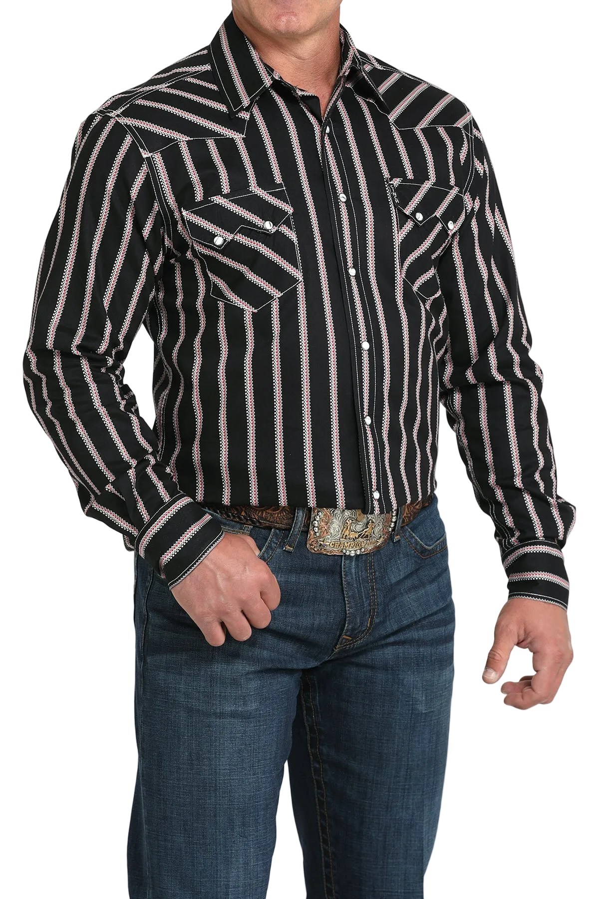 CINCH MEN'S STRIPED WESTERN SHIRT - BLACK**FINAL SALE**