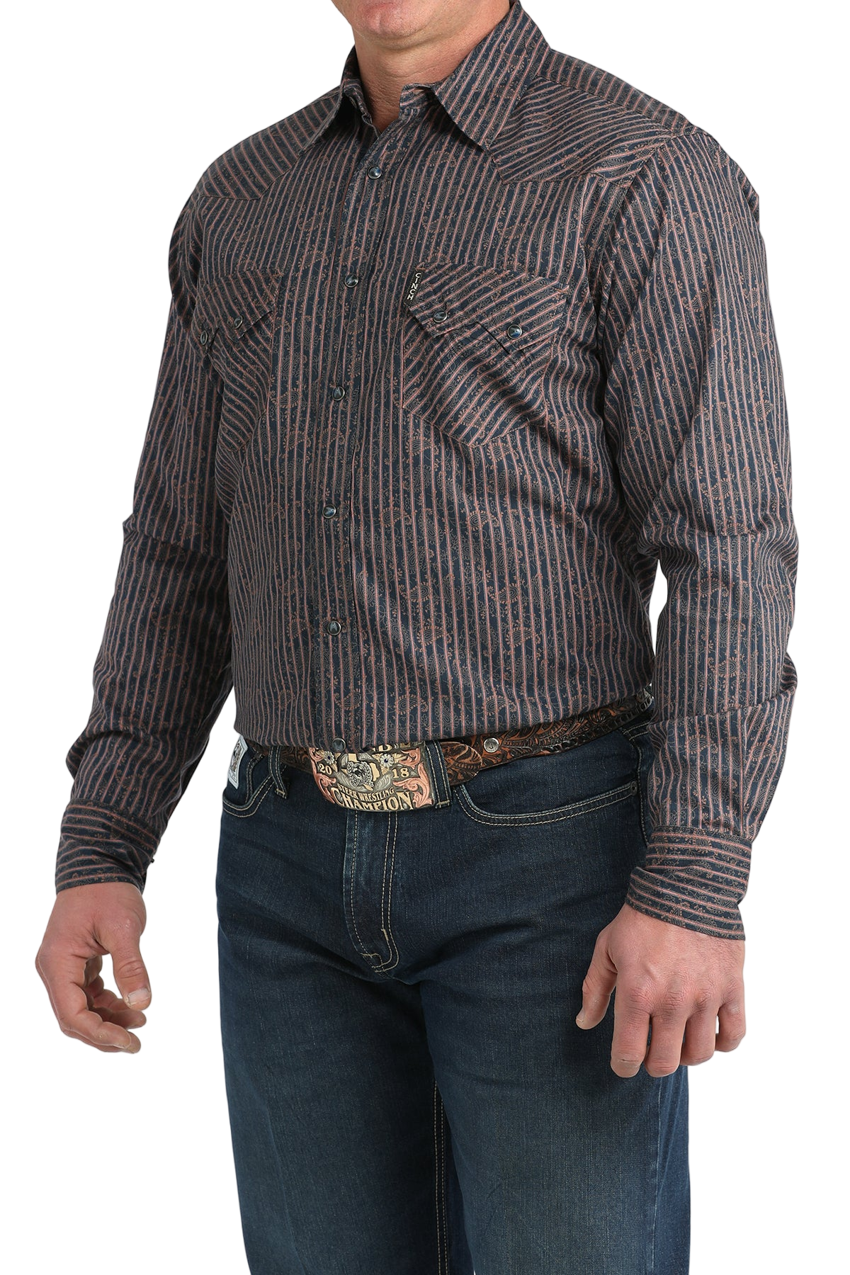 CINCH MEN'S PRINT WESTERN SHIRT - BLUE**FINAL SALE**