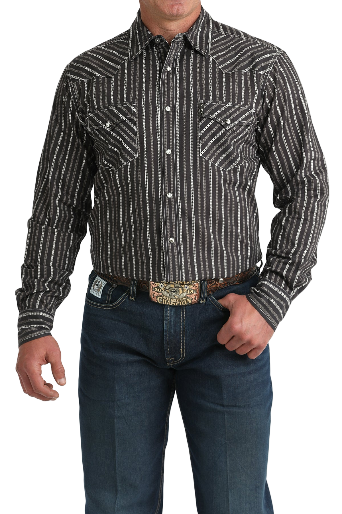 CINCH MEN'S PRINT SHIRT - BROWN