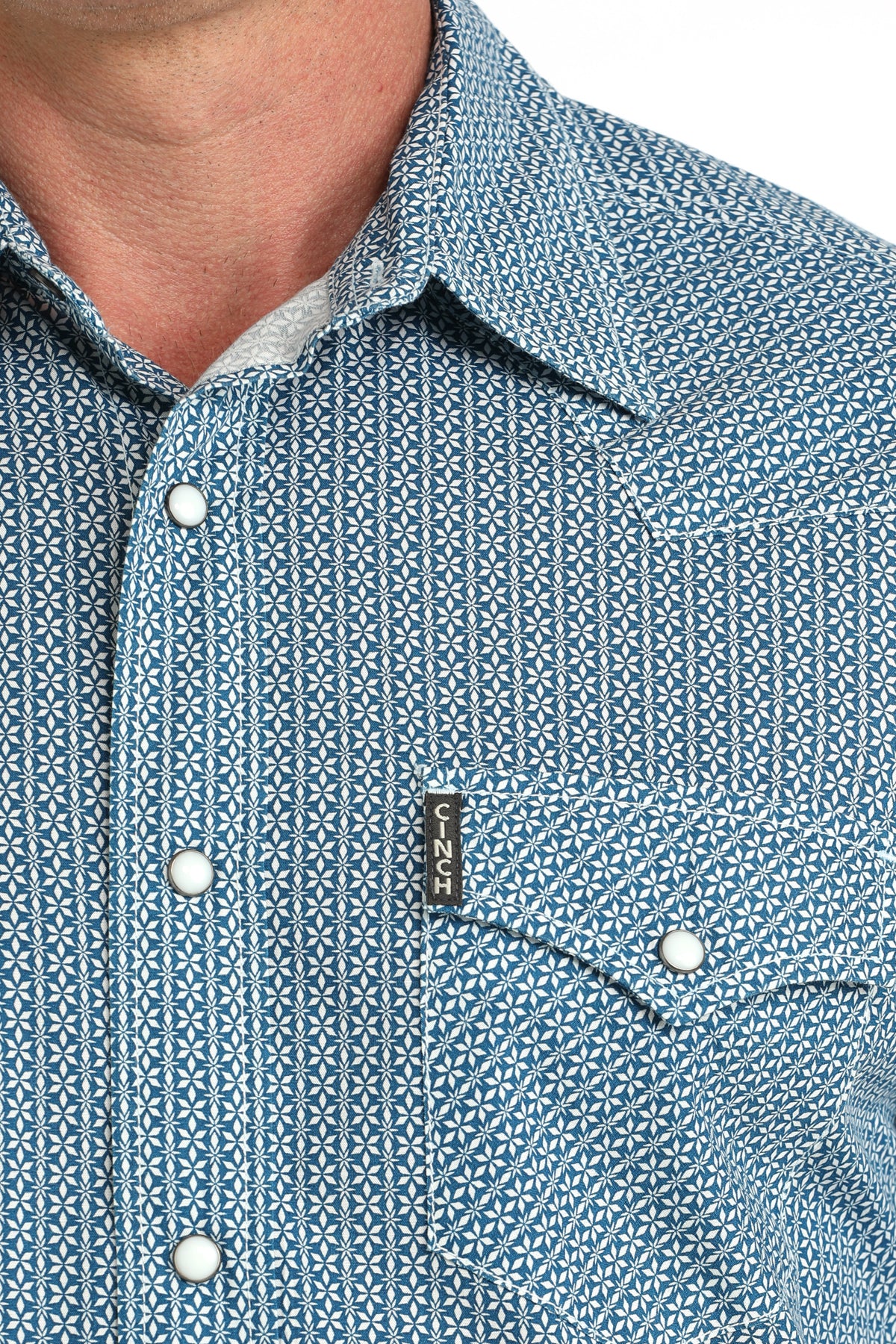 CINCH MENS WESTERN PRINT - BLUE