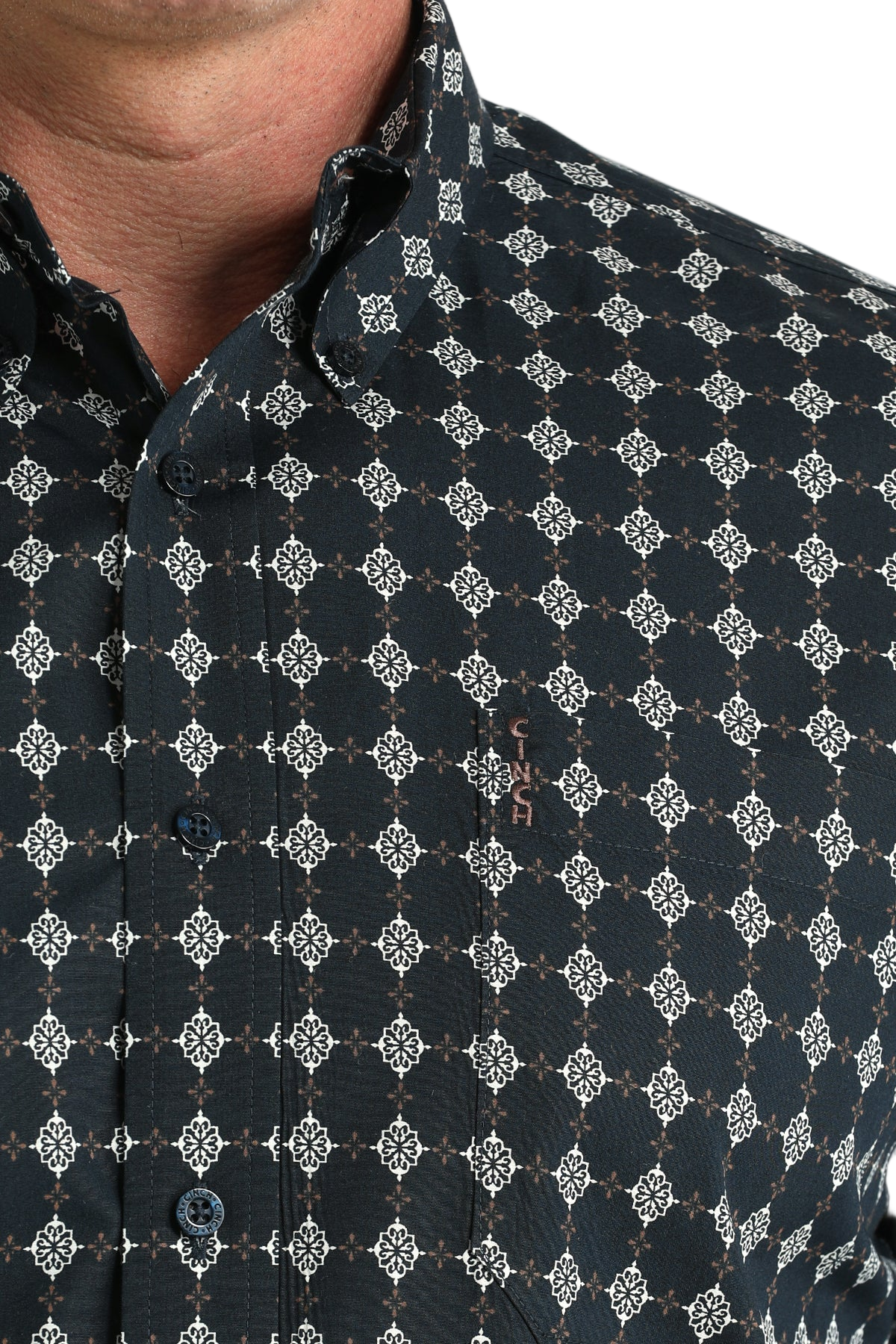 CINCH MEN'S PRINT MODERN SHIRT - BLUE**FINAL SALE**