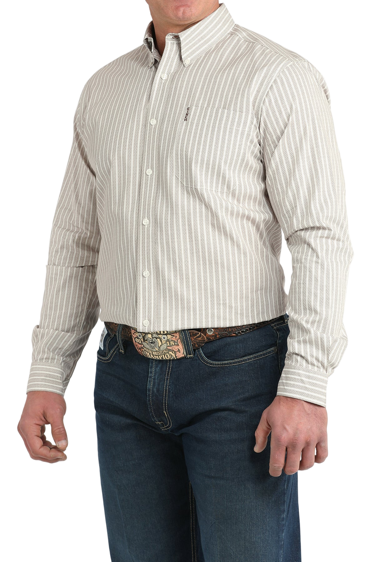 CINCH MEN'S PRINT MODERN SHIRT - WHITE**FINAL SALE**