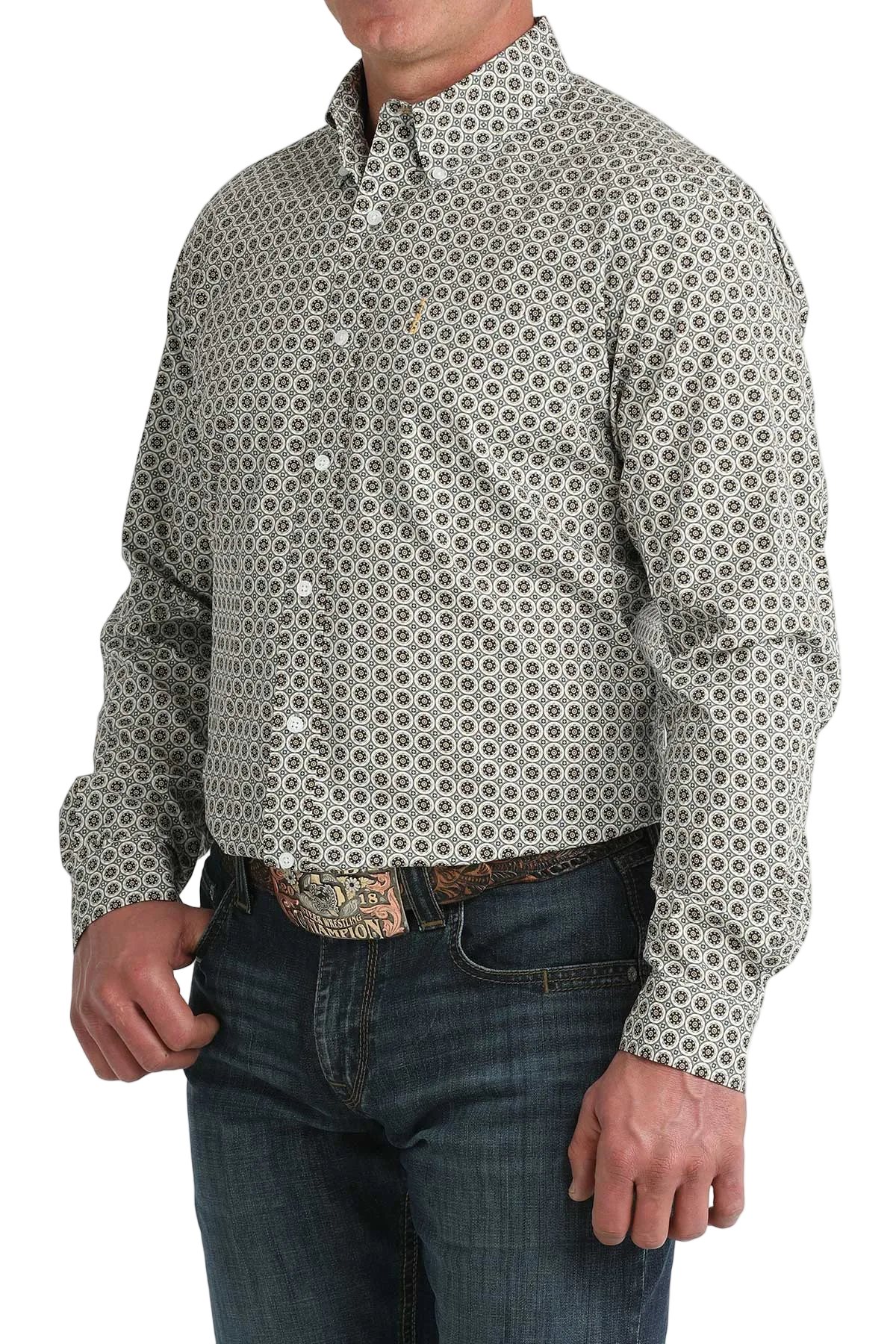 CINCH MENS LONG SLEEVE PRINT MODERN SHIRT - MULTI