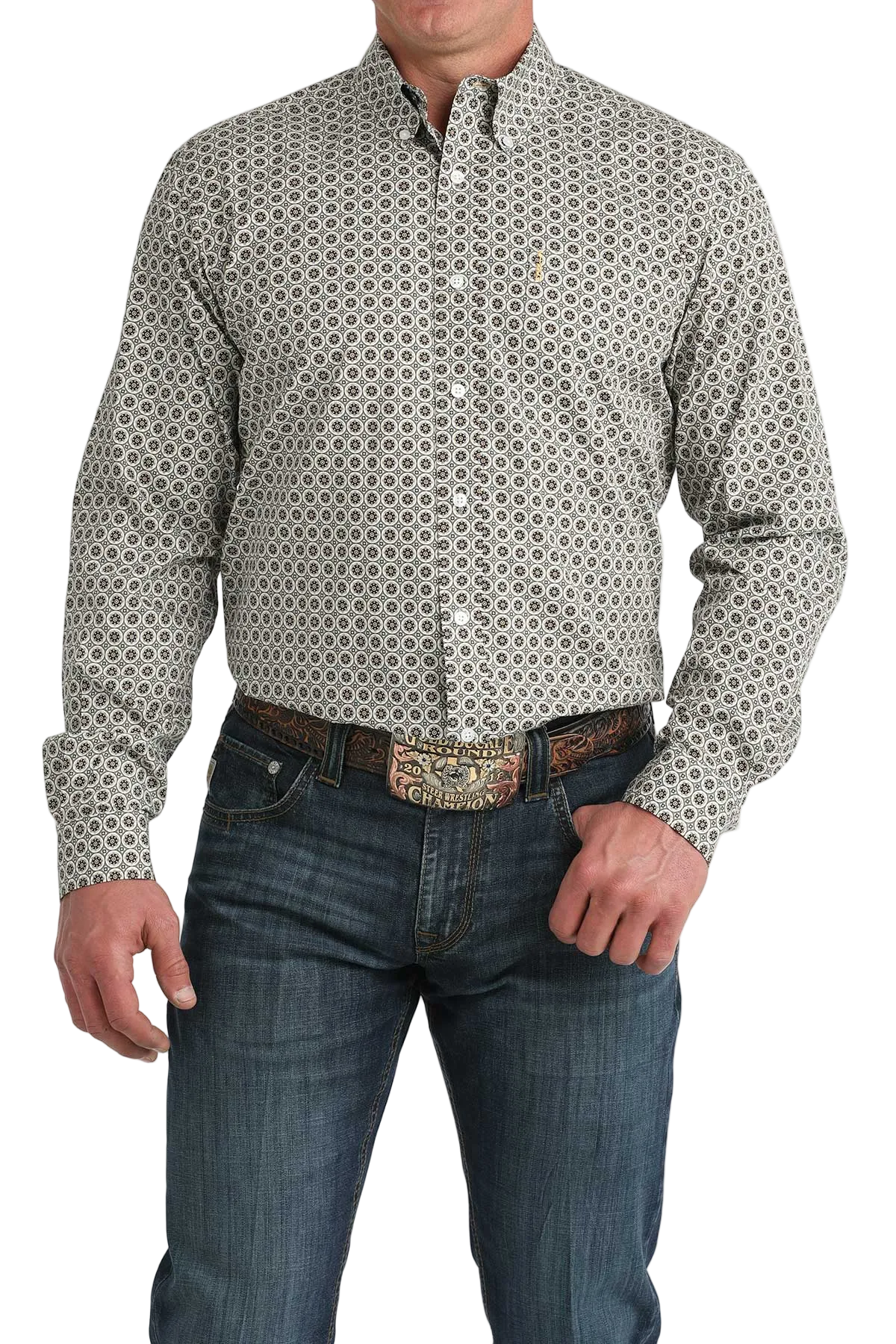 CINCH MENS LONG SLEEVE PRINT MODERN SHIRT - MULTI