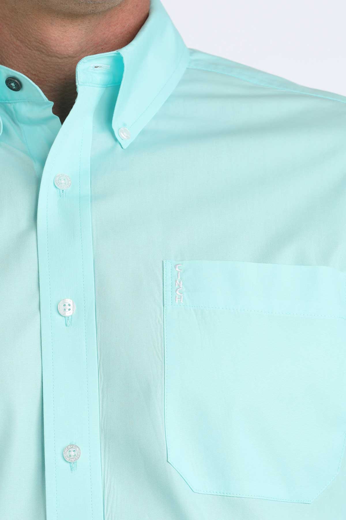 CINCH MENS LONG SLEEVE SOLID MODERN SHIRT - BLUE