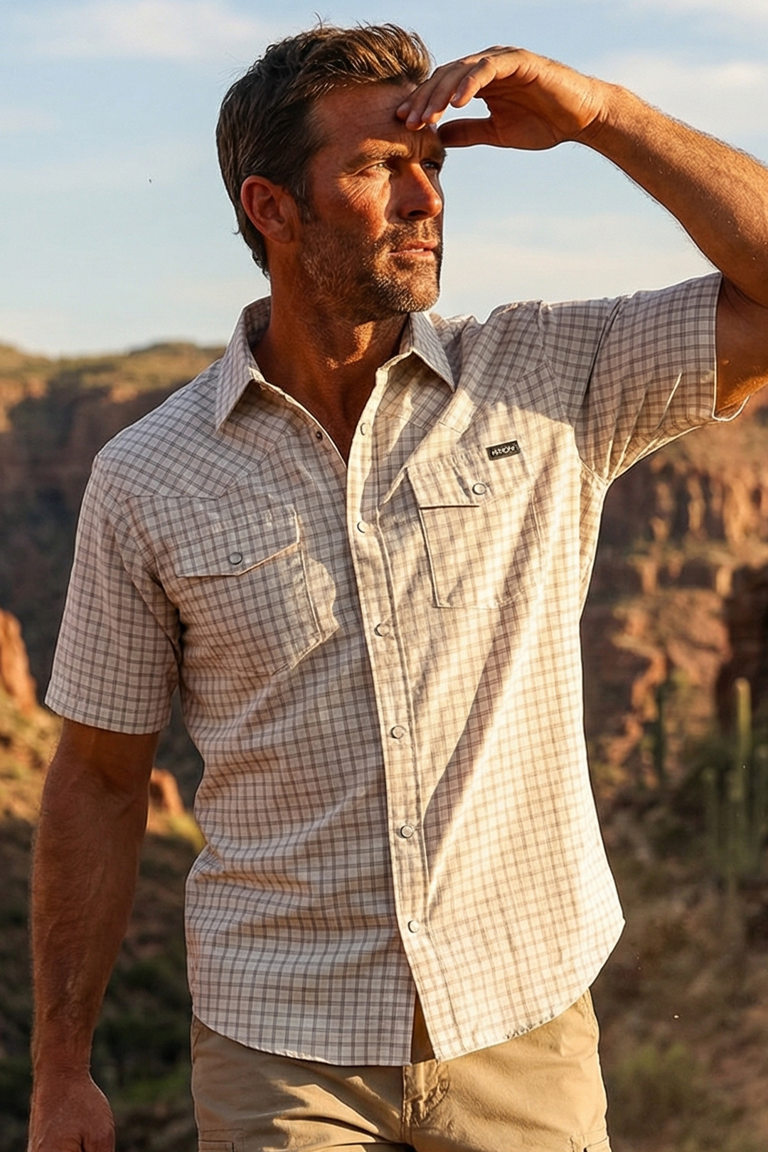 CINCH MENS SHORT SLEEVE CAMP SHIRT - WHITE