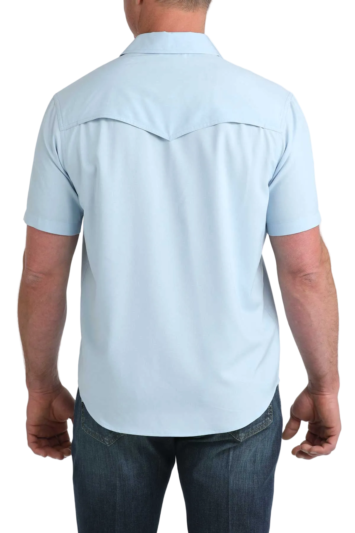 CINCH MENS SHORT SLEEVE CAMP SHIRT - BLUE