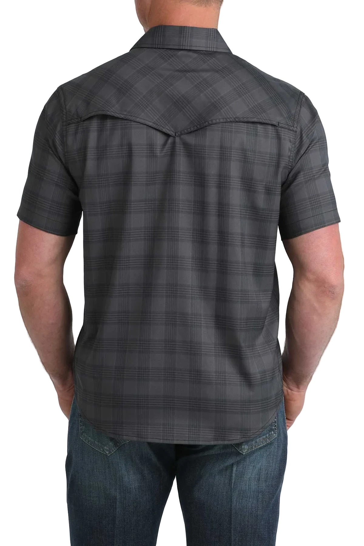 CINCH MENS SHORT SLEEVE CAMP SHIRT - BLACK