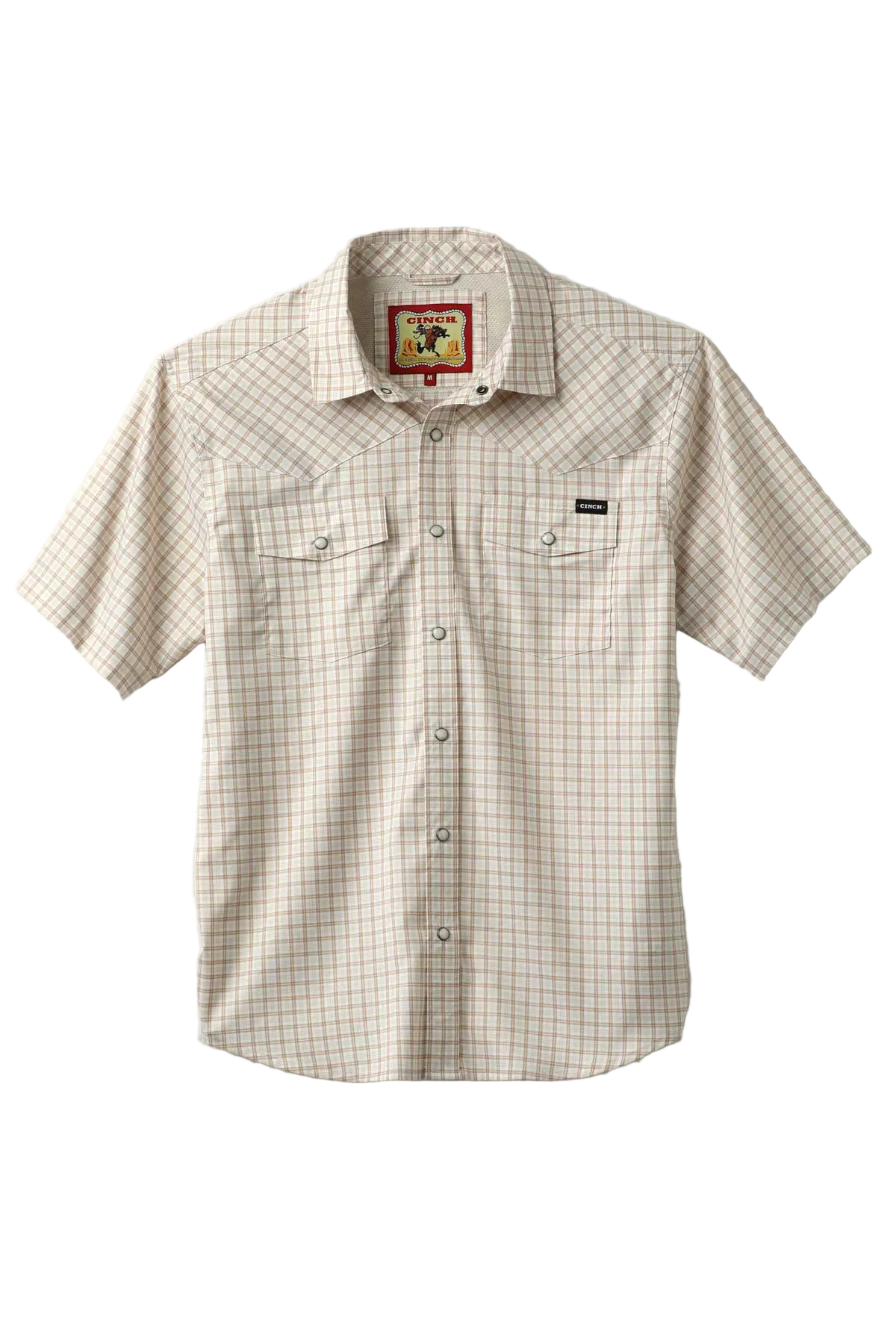 CINCH MENS SHORT SLEEVE CAMP SHIRT - WHITE