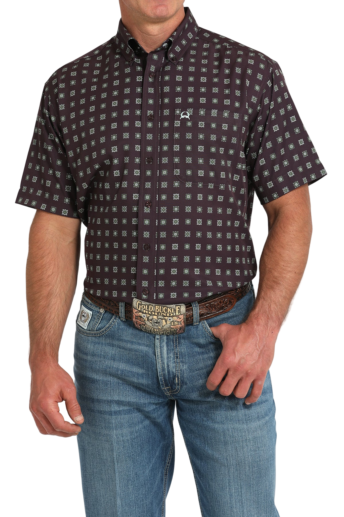 CINCH MEN'S ARENAFLEX SHIRT - PURPLE