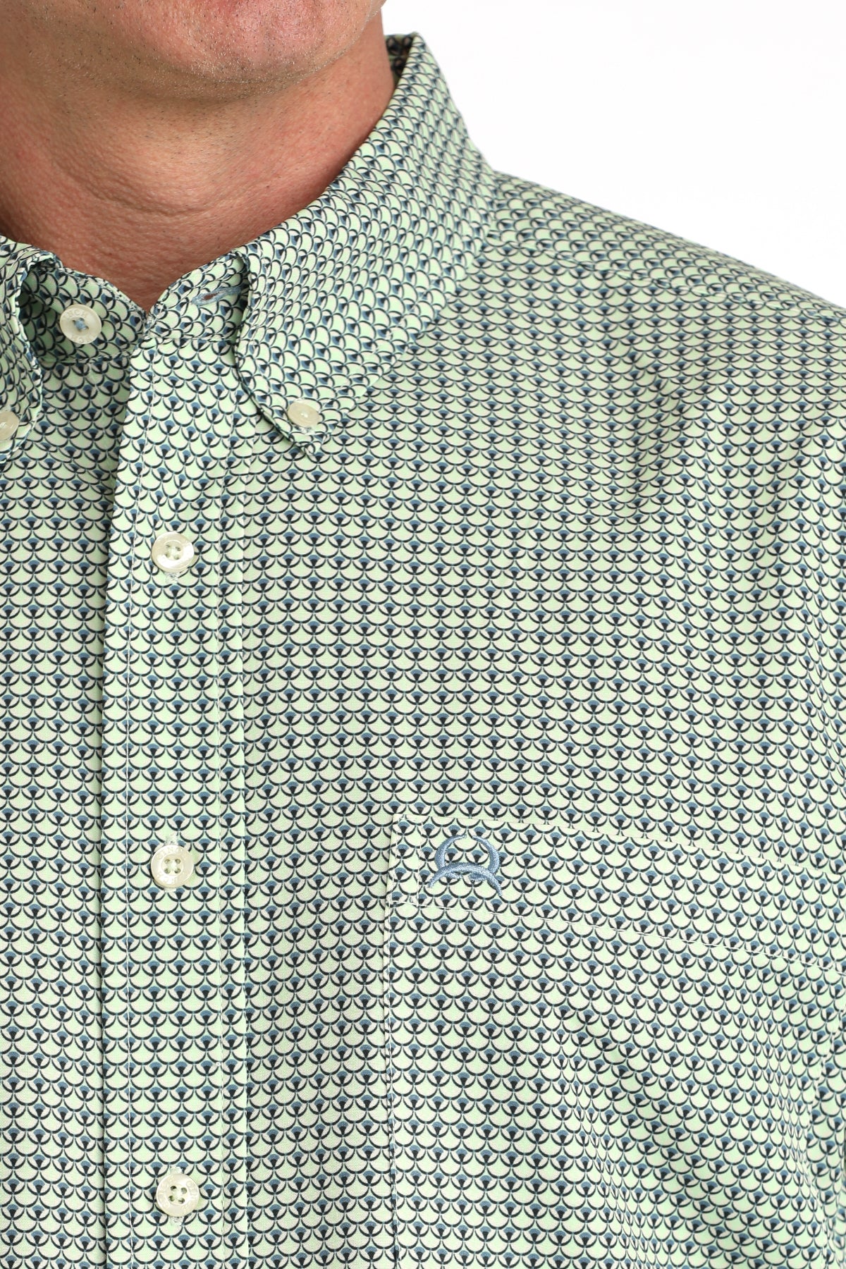 CINCH MENS SHORT SLEEVE PRINT ARENAFLEX - GREEN