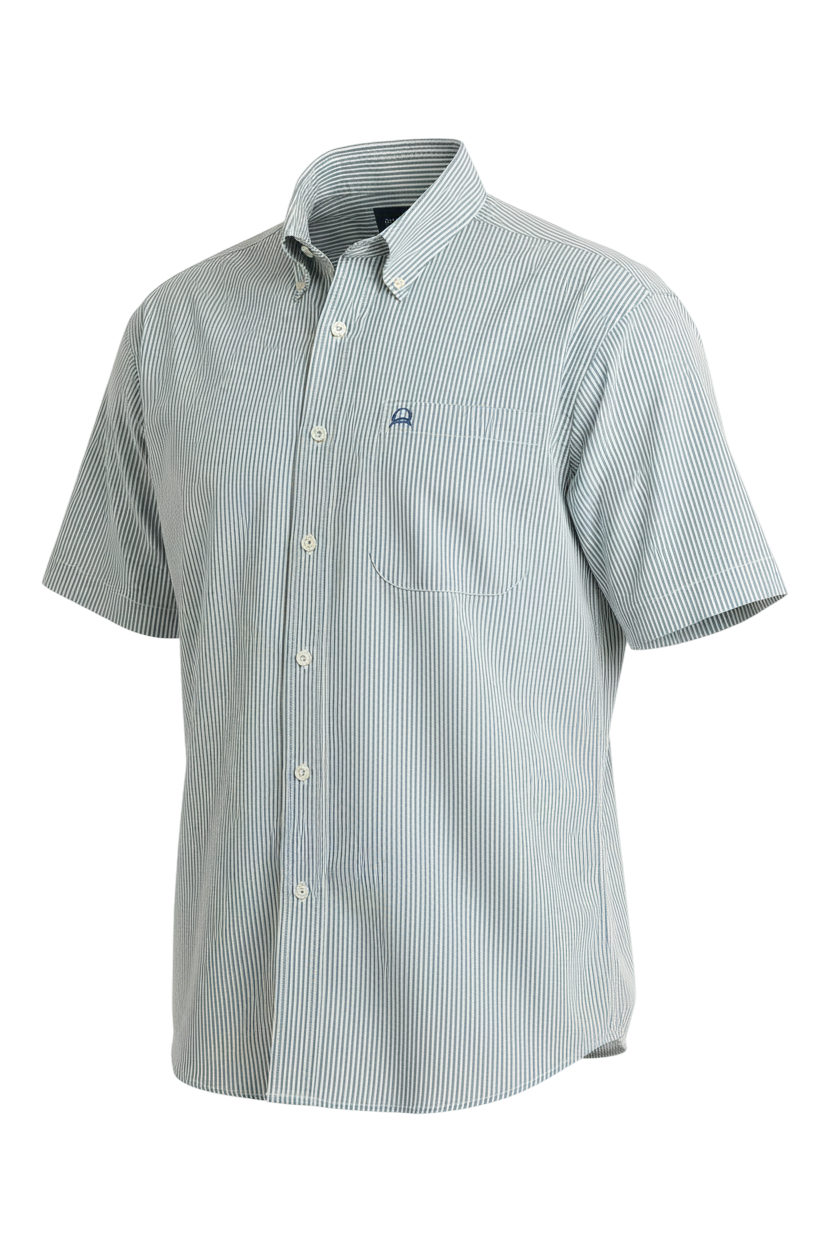 CINCH MENS SHORT SLEEVE STRIPE ARENAFLEX - BLUE