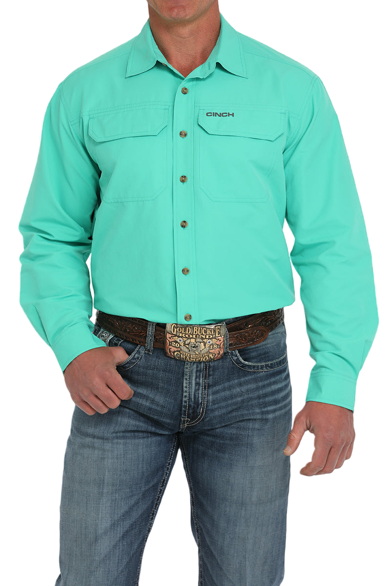 CINCH MEN'S ARENAFLEX SHIRT - TURQUOISE