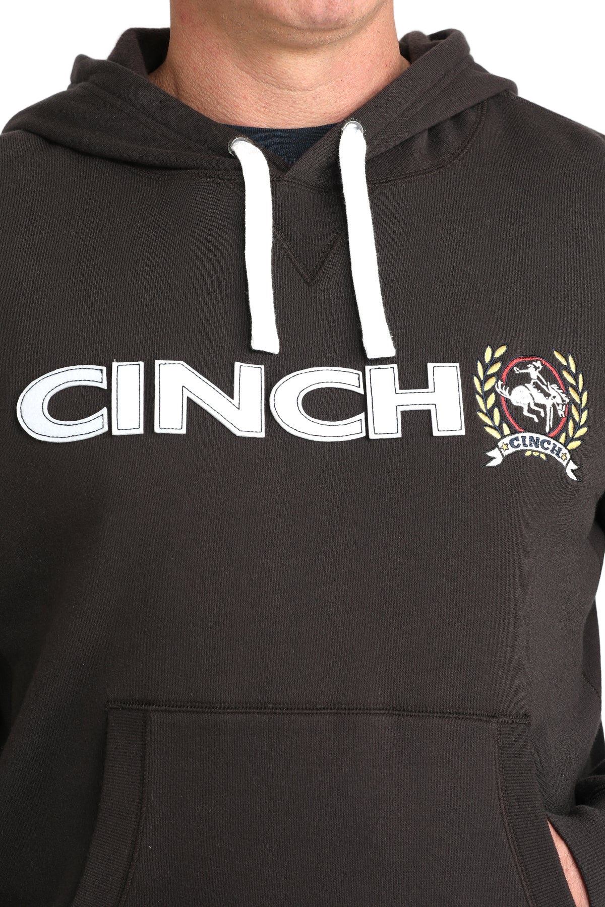 CINCH MENS PULLOVER HOODIE - BROWN