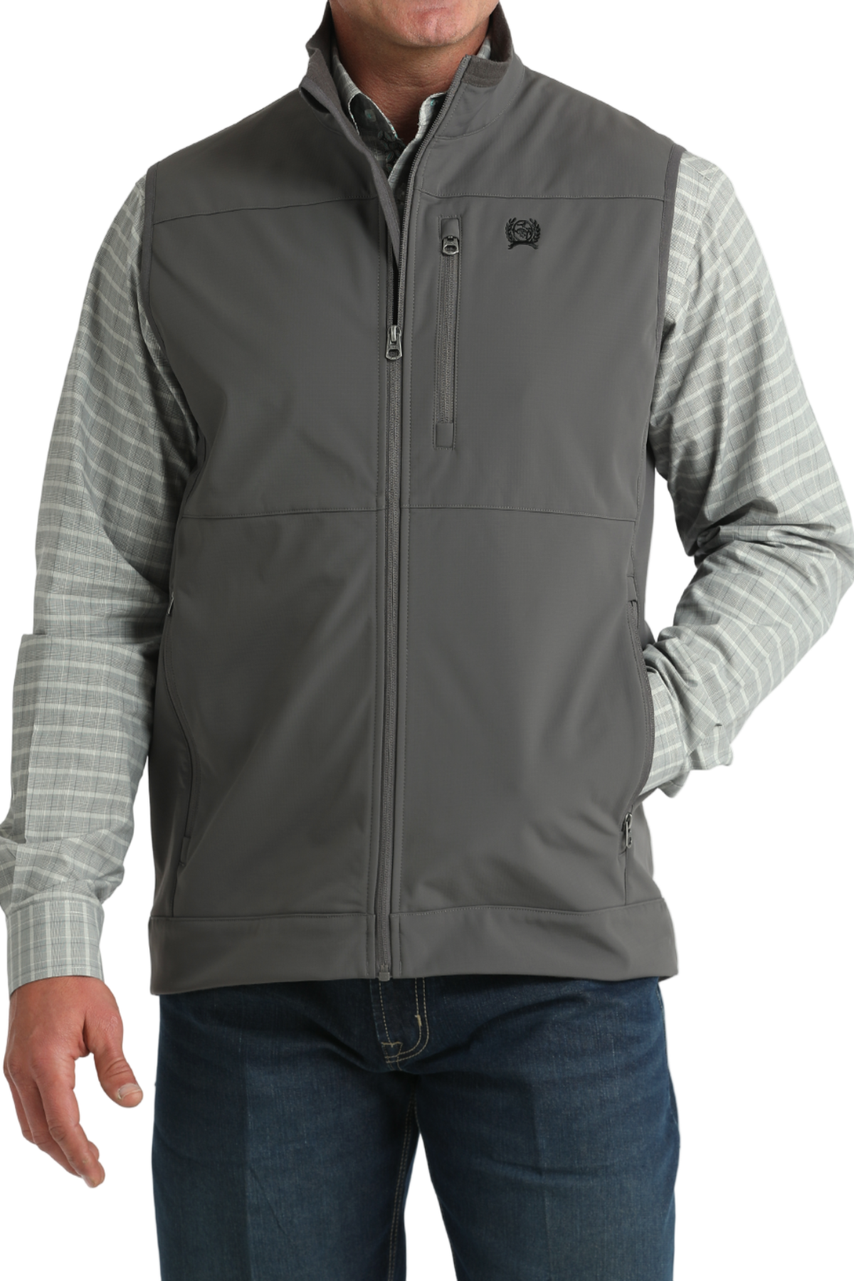 CINCH MEN'S WINDPROOF VEST - GRAY