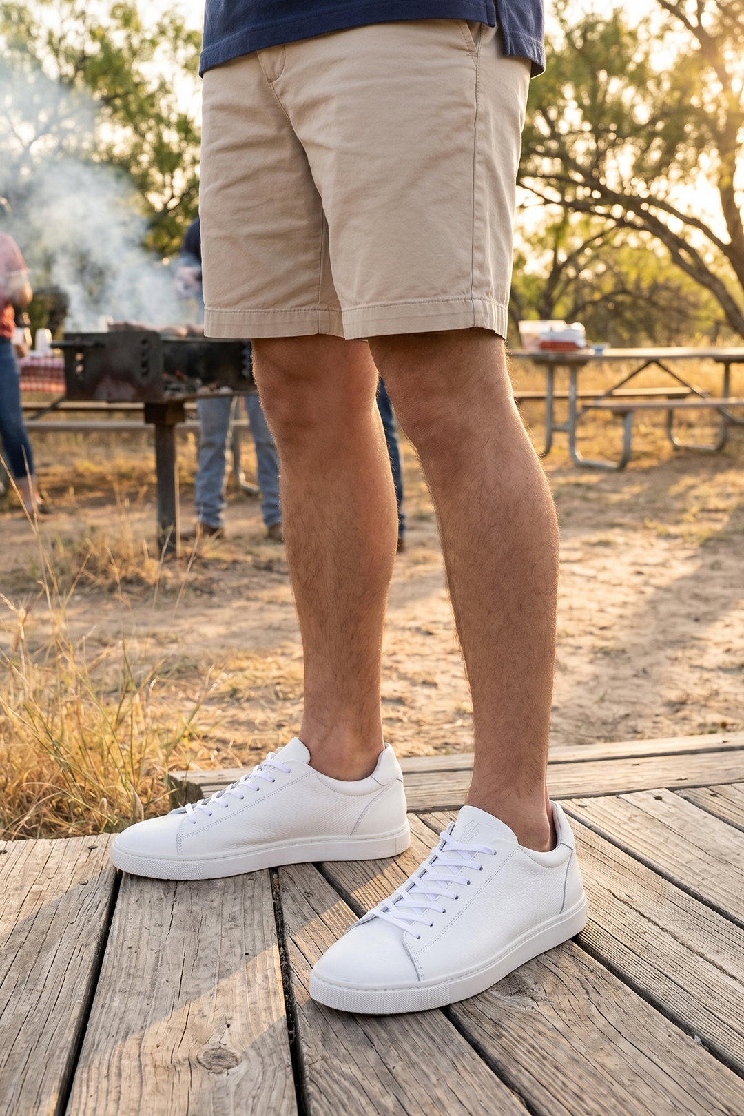 Go West Supply The McCrae Leather Sneaker - White