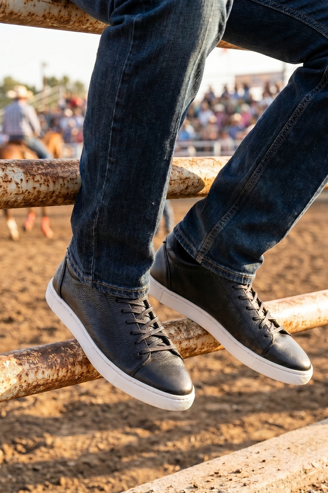 Go West Supply The McCrae Leather Sneaker - Black