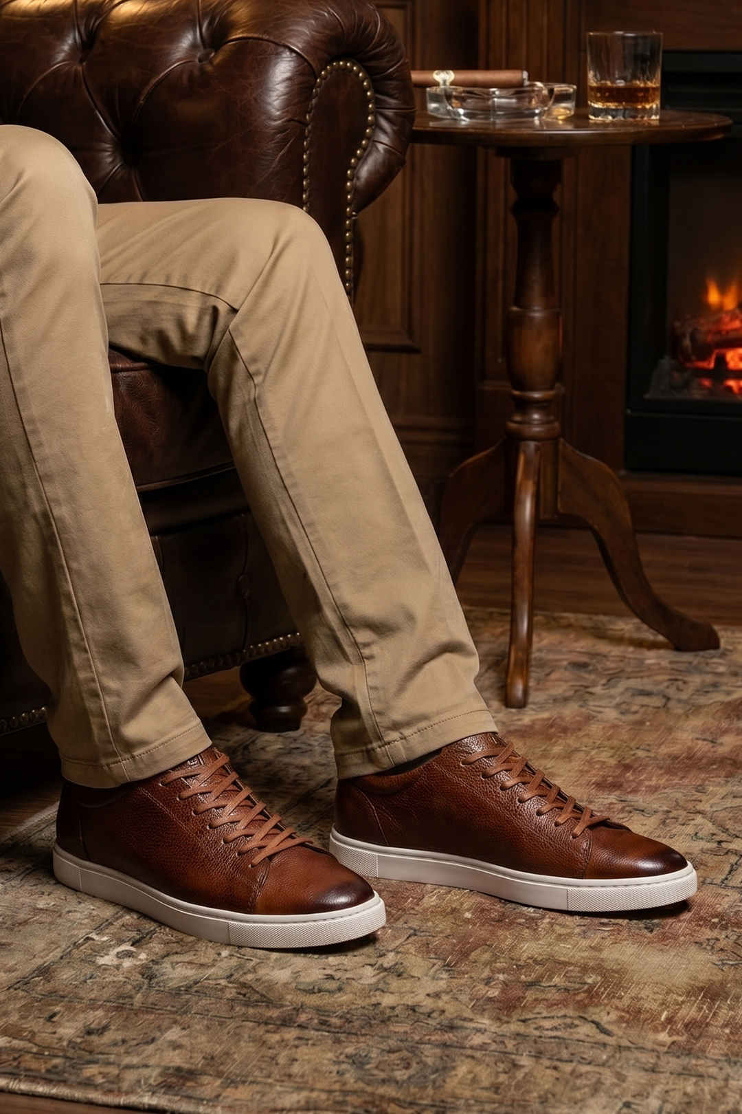 Go West Supply The McCrae Leather Sneaker - Brown