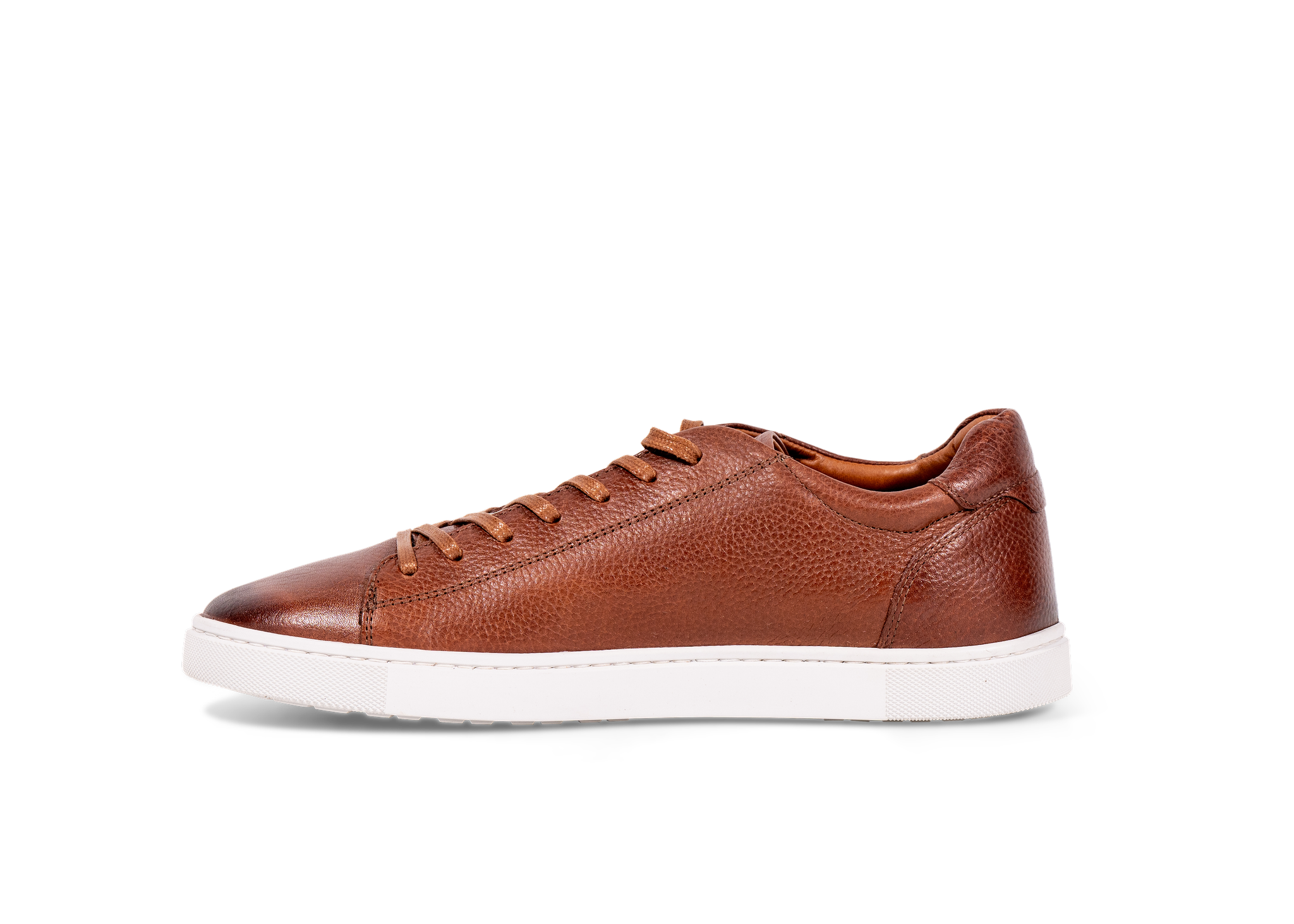Go West Supply Brown leather sneaker on a white background