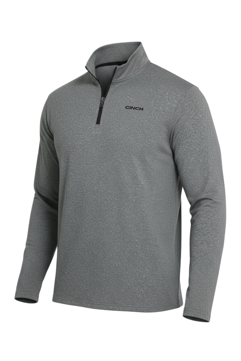 CINCH MEN'S 1/4 ZIP SHIRT - GRAY