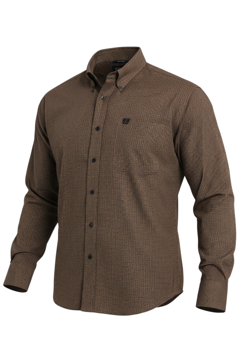 CINCH MEN'S PRINT SHIRT - BROWN