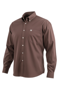 CINCH MEN'S SOLID SHIRT - BROWN