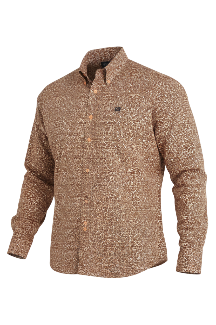 CINCH MEN'S PRINT SHIRT - CORAL**FINAL SALE**