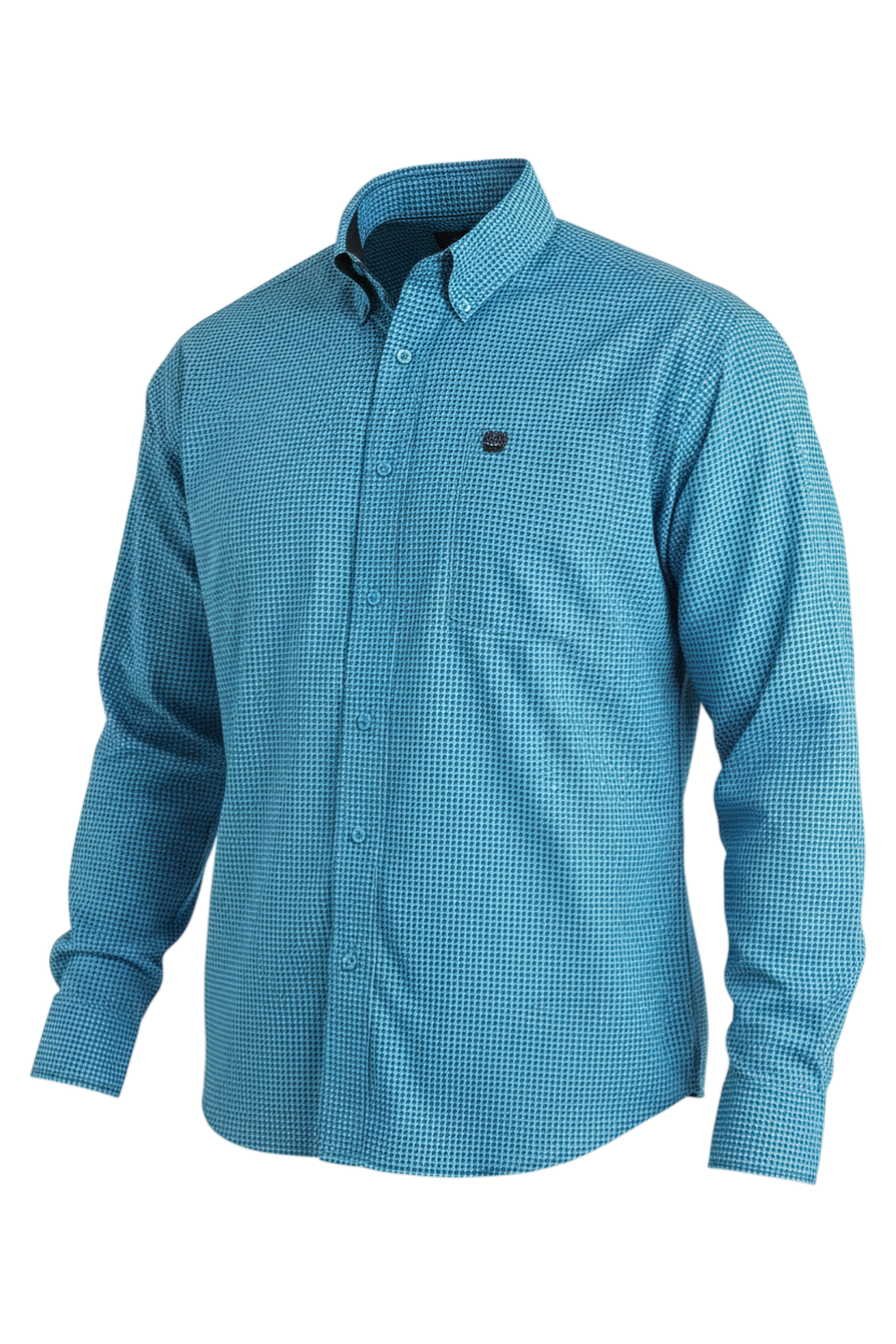 CINCH MEN'S PRINT SHIRT - BLUE**FINAL SALE**