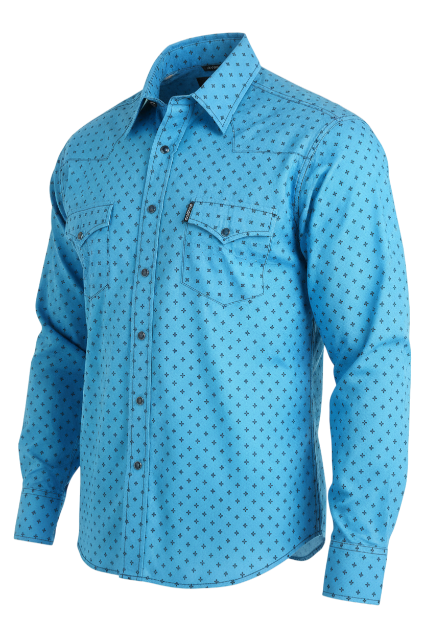 CINCH MEN'S PRINT WESTERN SHIRT - BLUE**FINAL SALE**