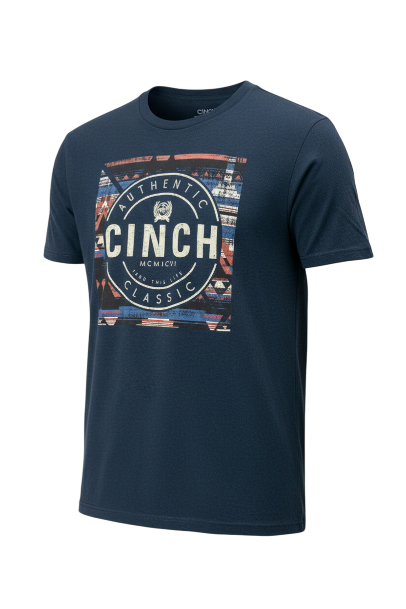 CINCH MEN'S GRAPHIC T-SHIRT - NAVY