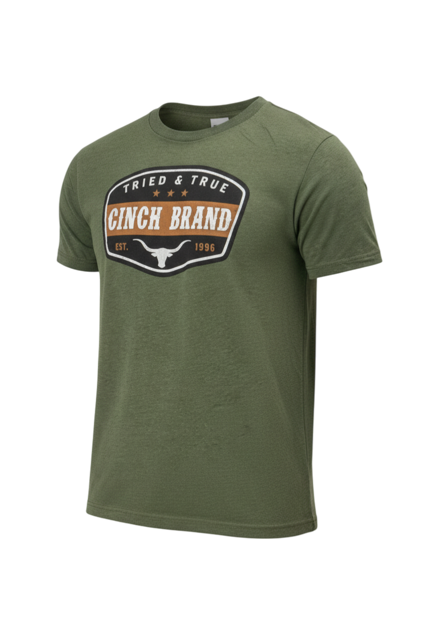 CINCH MEN'S GRAPHIC T-SHIRT - OLIVE