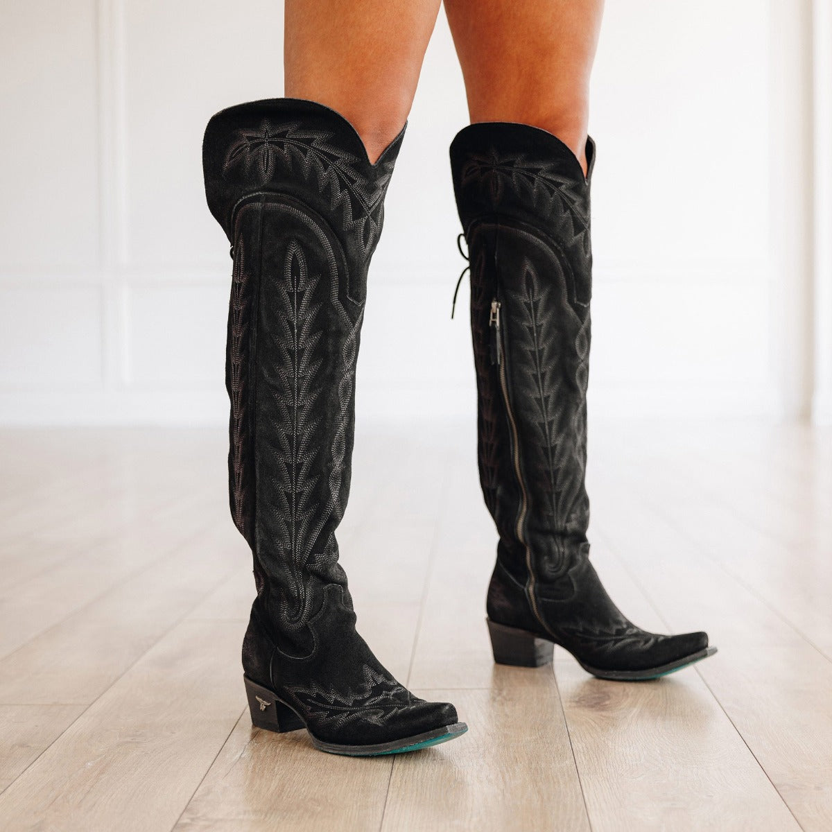 Lane Lexington OTK Corset - Soft Black Suede