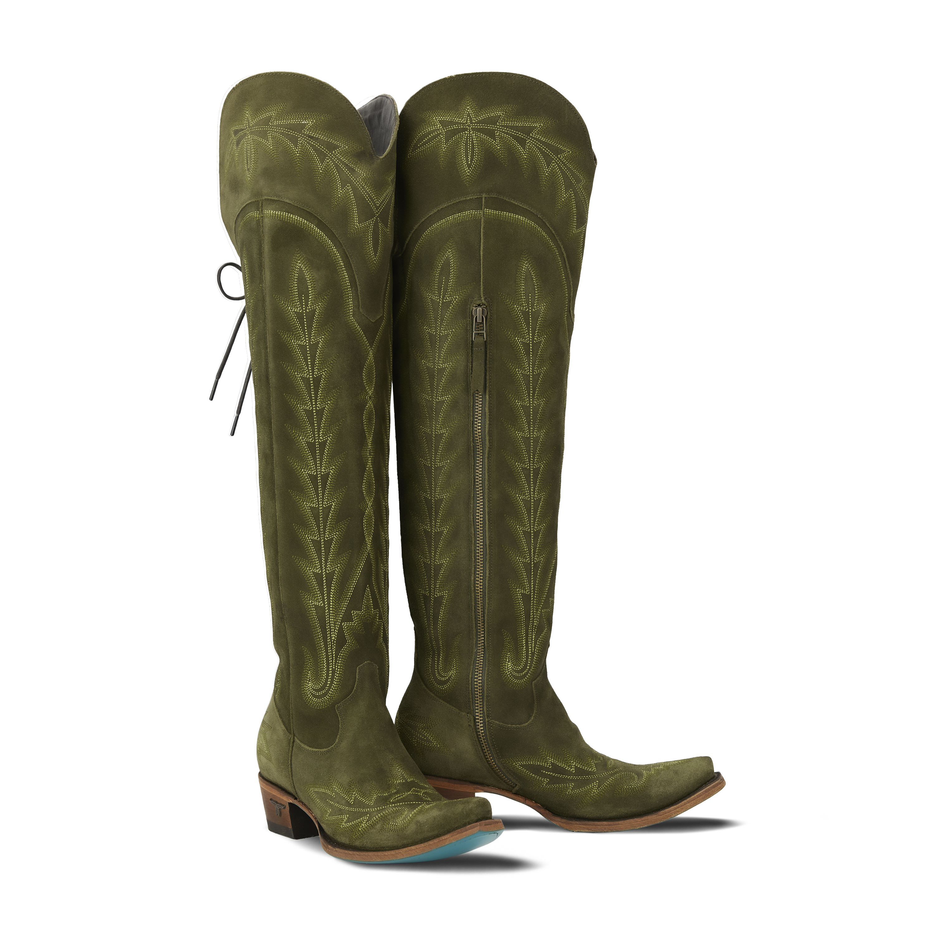 Lane Lexington OTK Corset - Olive Suede