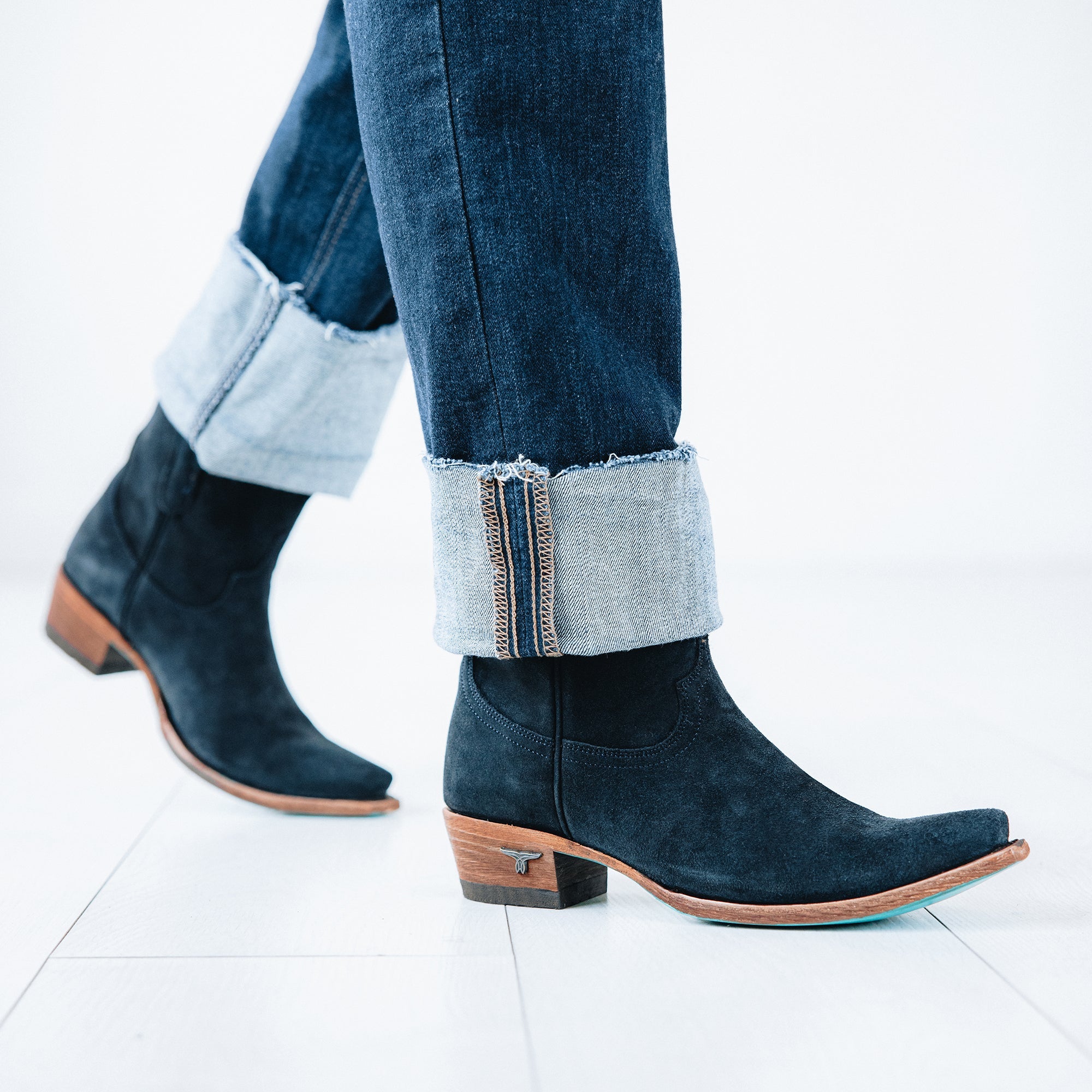 Lane Emma Jane Bootie - Navy Suede