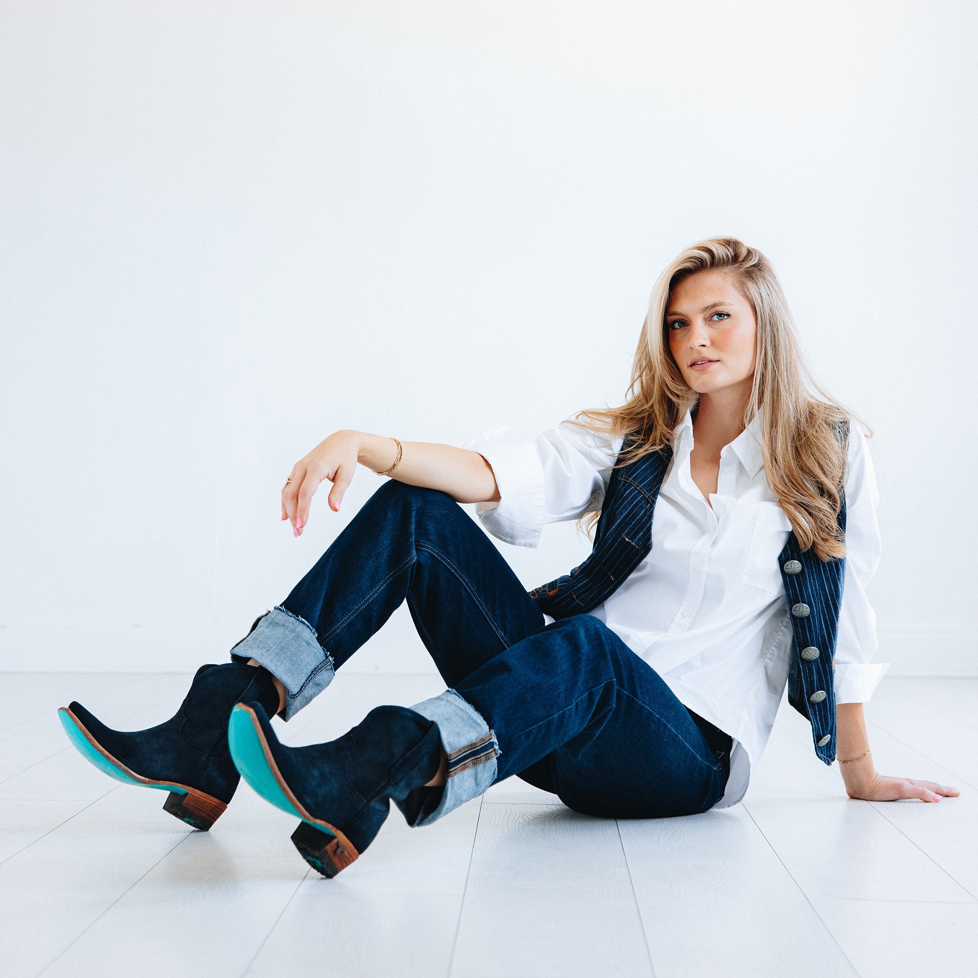 Lane Emma Jane Bootie - Navy Suede