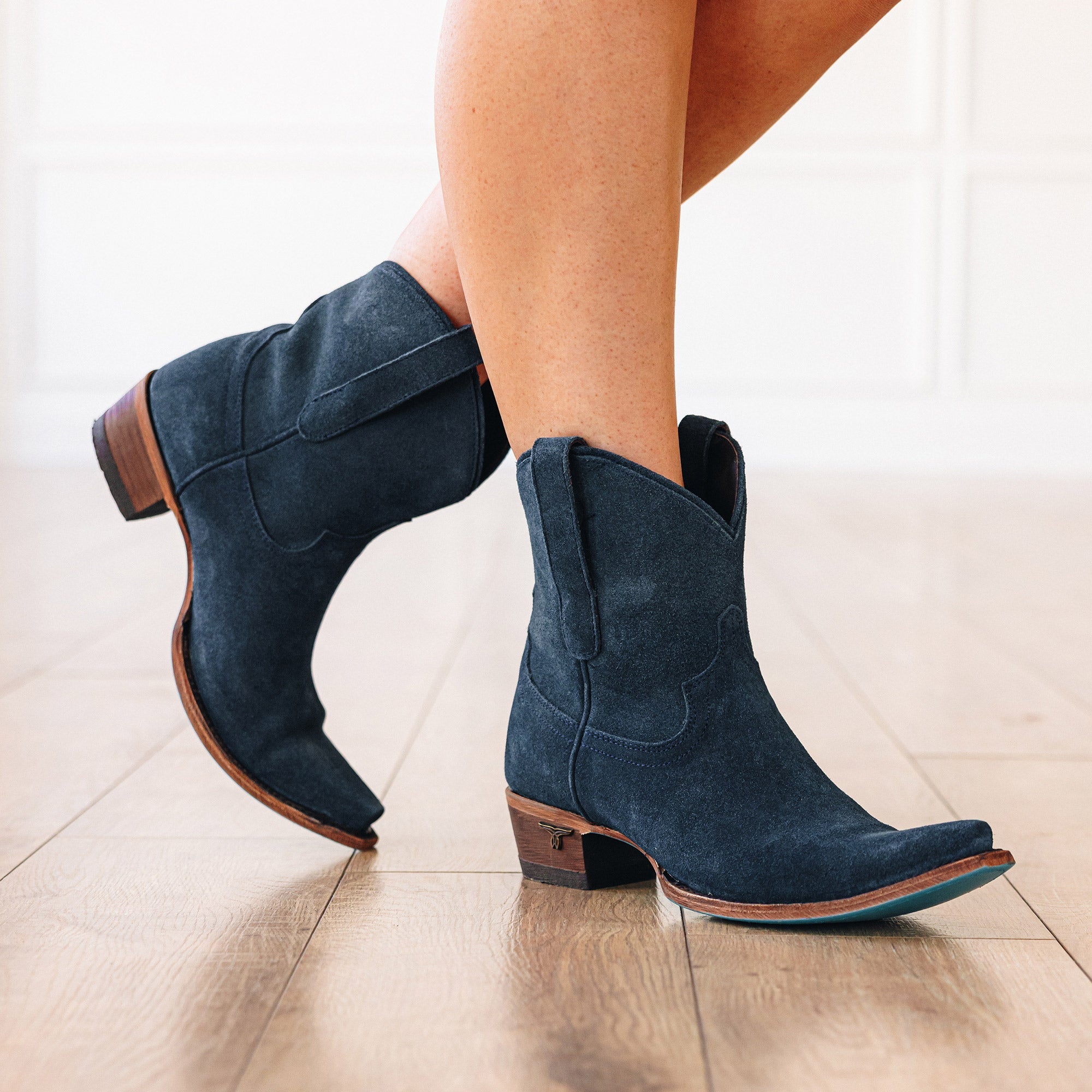Lane Emma Jane Bootie - Navy Suede
