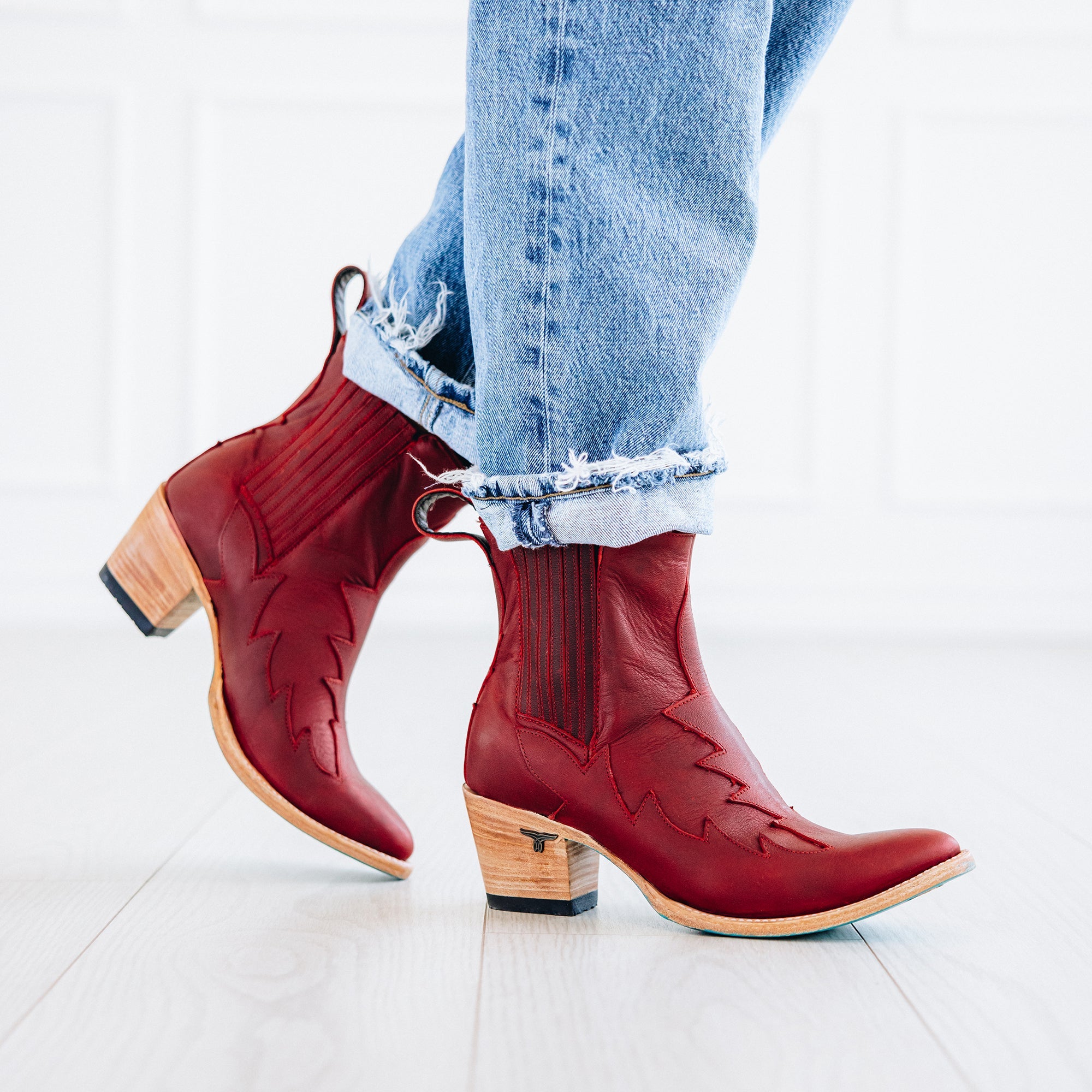 Lane Western Chelsea Bootie - Smoldering Ruby