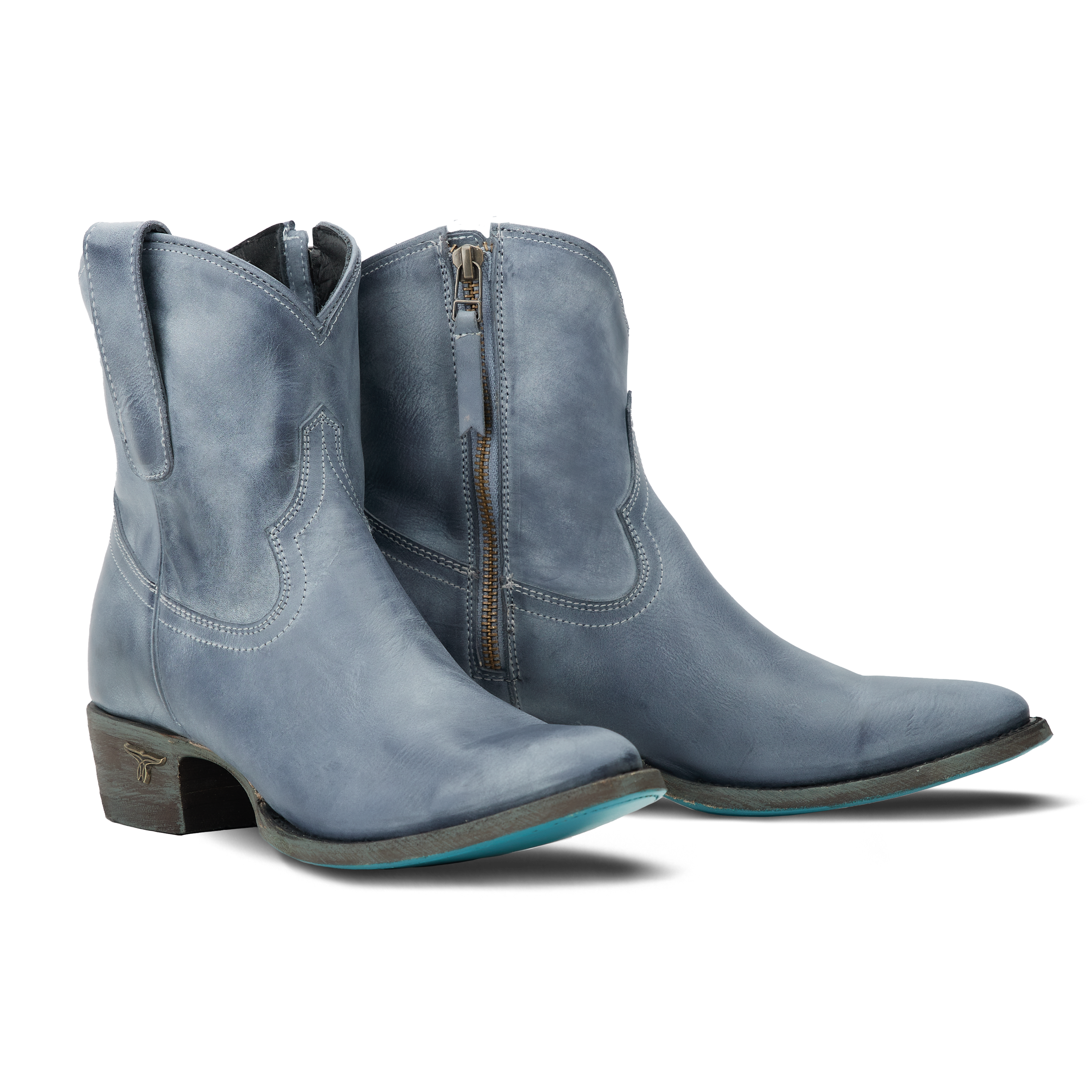 Lane Plain Jane Bootie - Washed Denim