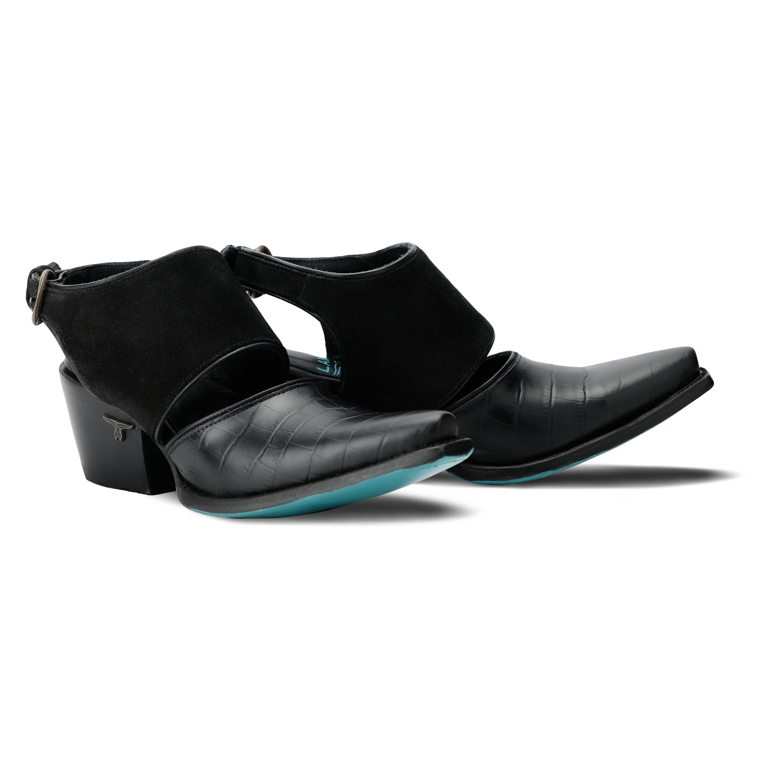 Lane Plain Jane Slingback Mule - Soft Black Suede