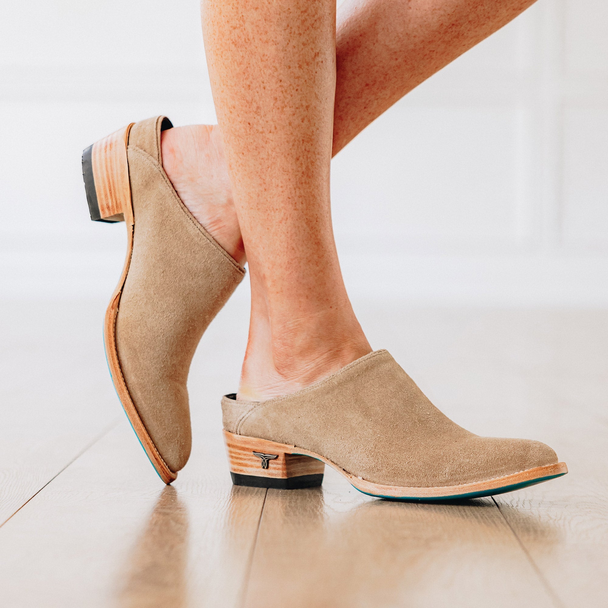 Lane Plain Jane Mule - Latte Suede