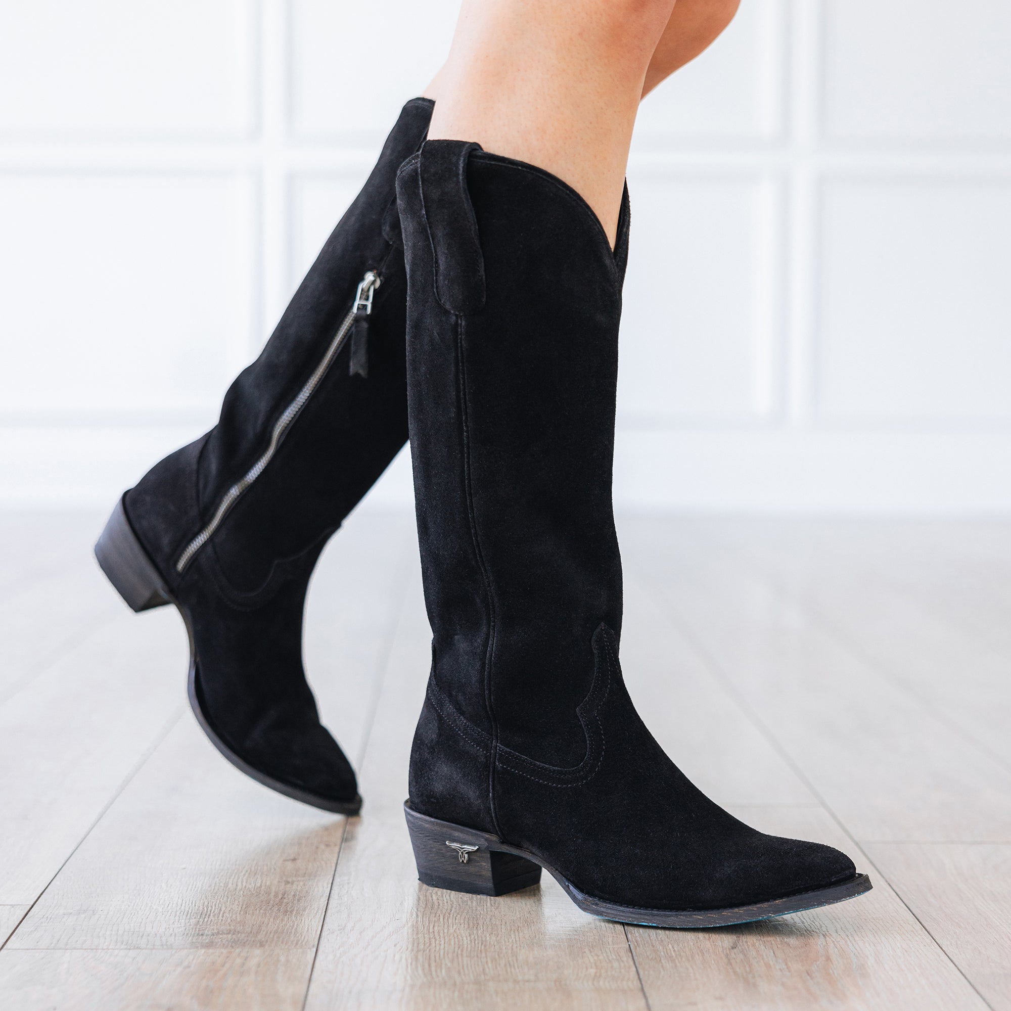 Lane Plain Jane Boot - Soft Black Suede