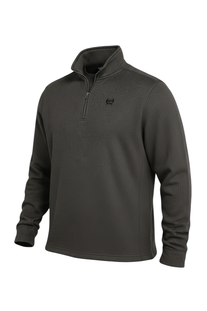 CINCH MEN'S 1/4 ZIP SWEATER - GRAY