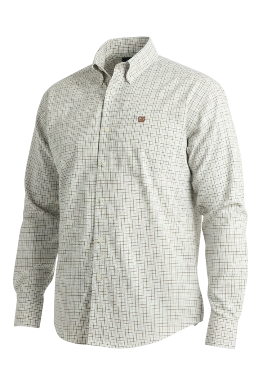 CINCH MEN'S PLAID SHIRT - WHITE