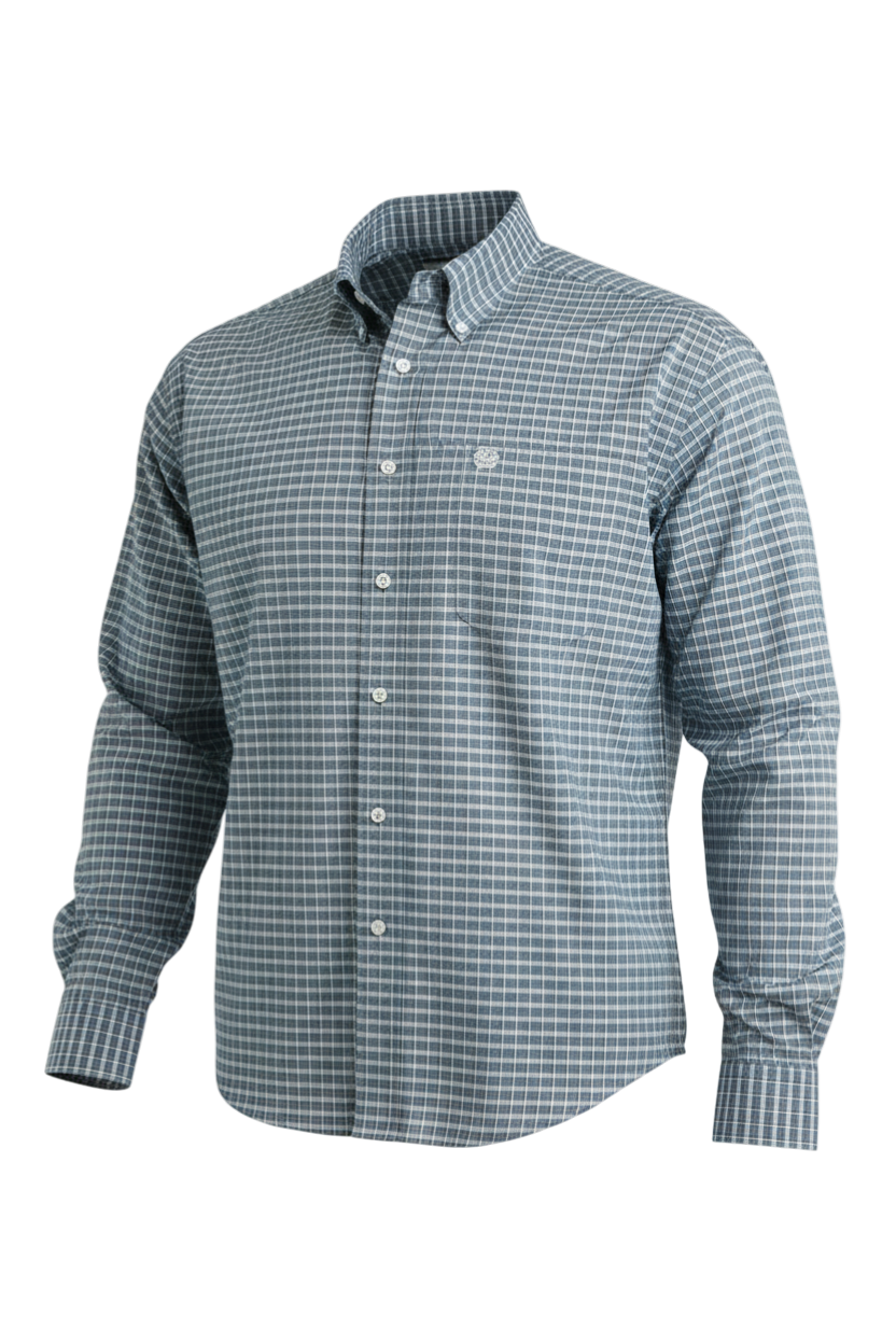 CINCH MENS PLAID SHIRT - BLUE