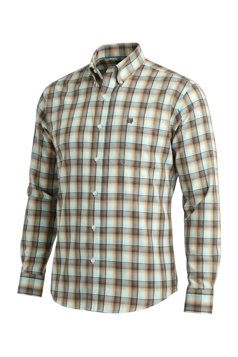 CINCH MENS LONG SLEEVE PLAID SHIRT - MULTI